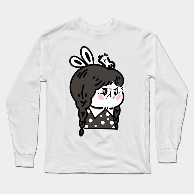 Wednesday Bunny Long Sleeve T-Shirt by Fluffymafi